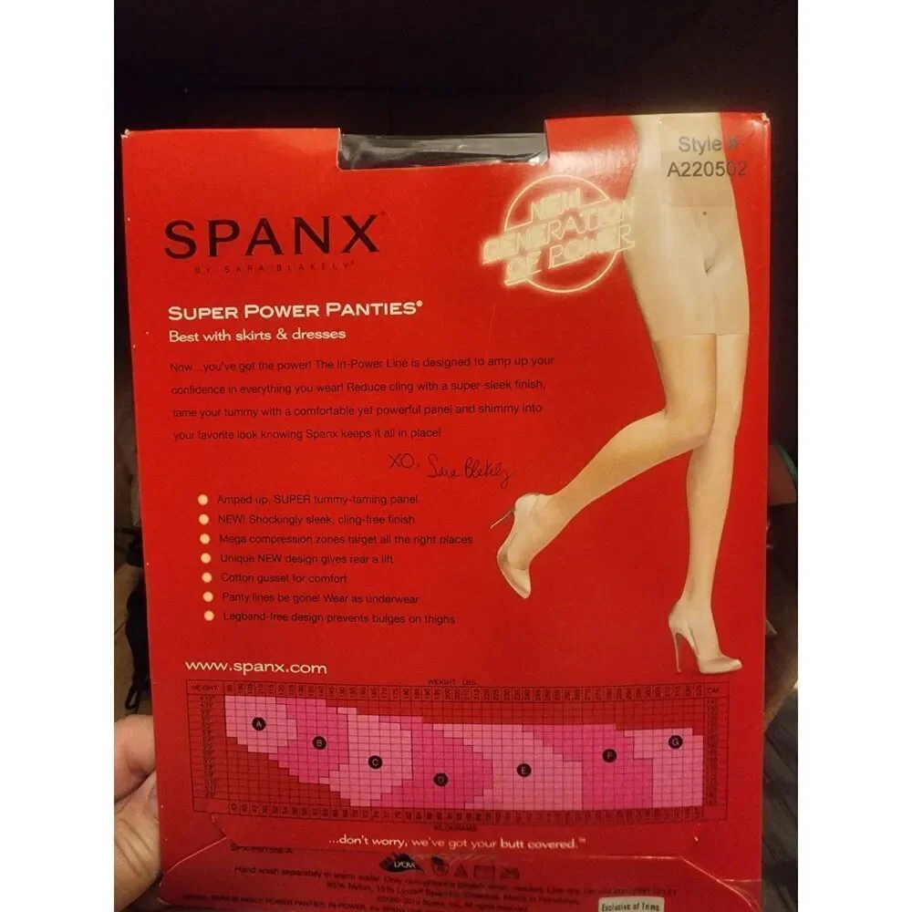 SPANX Super Power Panties Black Size D Mid-Thigh Shaper Tummy Control Shapewear